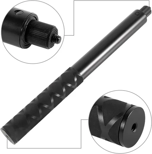 Vista 4 de Palito extensible para selfies, monopié telescópico de interfaz de 1/4 pulgadas, mango antideslizante de 0.984 in, diámetro máximo de tubería