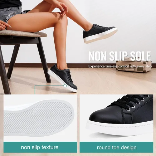 Vista 14 de Vepose Zapatillas de tenis casuales cómodas con cordones 8003 para mujer