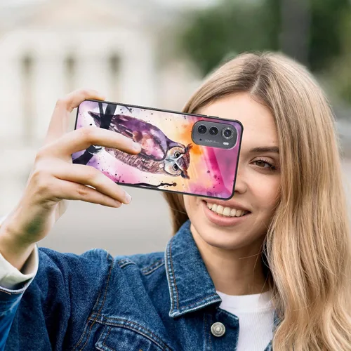 Vista 283 de Funda para Motorola Moto Edge 2022, cubierta trasera de vidrio templado con protector de pantalla, funda protectora a prueba de golpes para Motorola