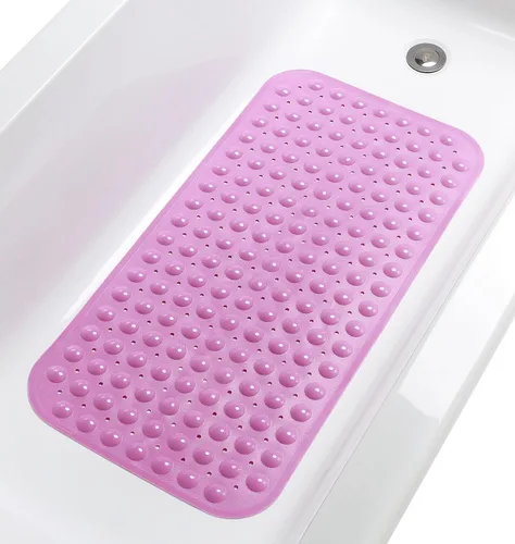 Vista 48 de Tapete de ducha antideslizante de 20"x20" (solo duchas lisas/sin textura, no para sobre desagüe) Seguro, limpio, lavable a máquina, agarre superior