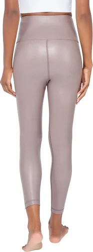 Vista 30 de 90 Degree By Reflex Leggings de cintura alta con forro polar de piel sintética de alto brillo y elástico