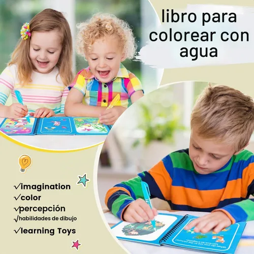 Vista 6 de 8 Pack Water Coloring Books，Water Painting Books