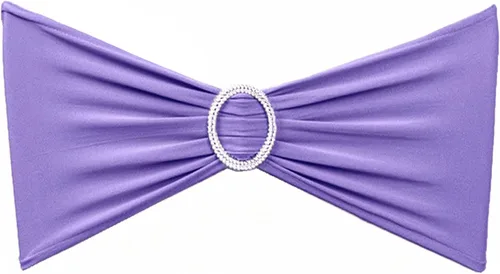 Vista 32 de Paquete de 50 bandas negras de elastano para sillas de boda, lazos con hebillas para fiestas, cumpleaños, fiestas, banquetes de jubilación