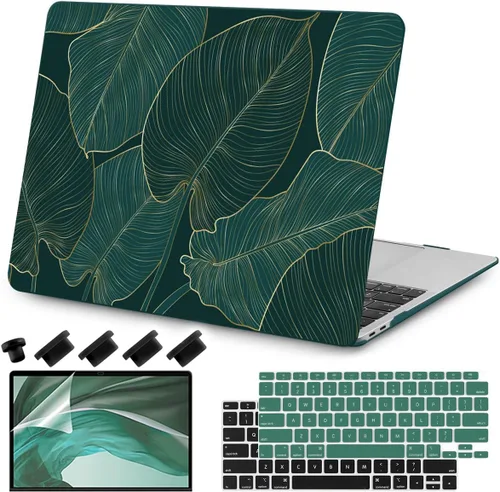 Vista 28 de Teryeefi Compatible con MacBook Air de 13 pulgadas A2337 M1 Chip A2179 A1932 (versión 2018-2020), funda protectora delgada + cubierta de teclado