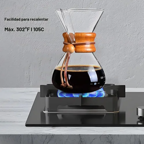 Vista 5 de Cafetera para verter sobre el gotero de café con filtro de acero inoxidable Café para verter sobre 13.5 onzas, cafetera de goteo, jarra de alta