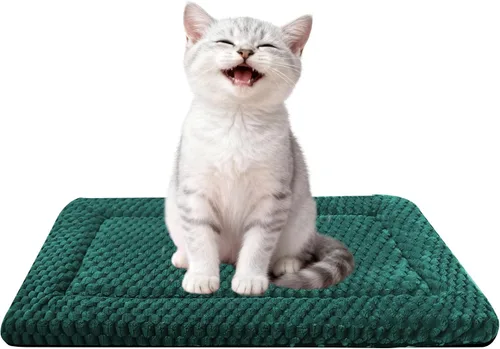 Vista 58 de Tapete de cama para perro, almohadilla reversible para jaula de perro con alfombrilla lavable y espuma suave, cama plana para mascotas para perros