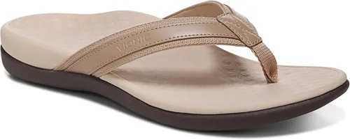 Vista 13 de Vionic sandalias tipo flats para mujer Cuero Camo Negro