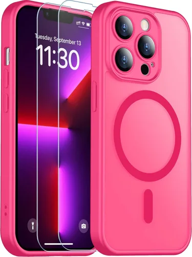 Vista 30 de SPIDERCASE Funda magnética translúcida diseñada para iPhone 11, con 2 protectores de pantalla de vidrio templado, antihuellas, para iPhone 11 de 6.1