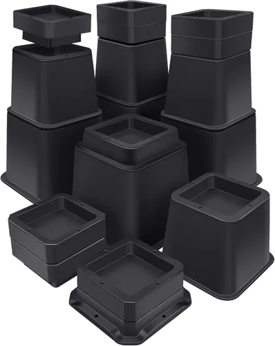 Vista 9 de ANNKUT Elevadores de muebles de 1 pulgada, elevadores de cama resistentes, elevadores de escritorio para elevación de sillas y patas de mesa, 4