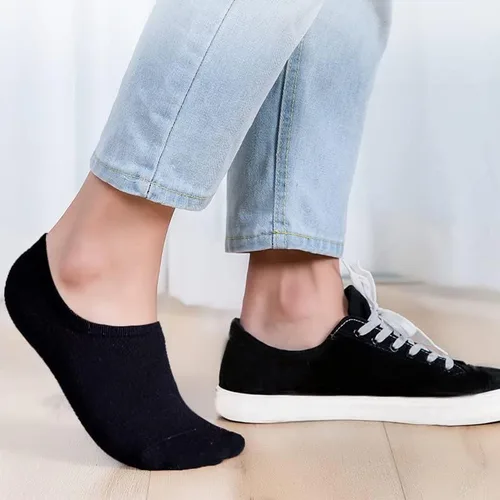 Vista 8 de 20 pares de calcetines invisibles para mujeres y hombres, calcetines de corte bajo, transpirables, casuales, calcetines delgados antideslizantes