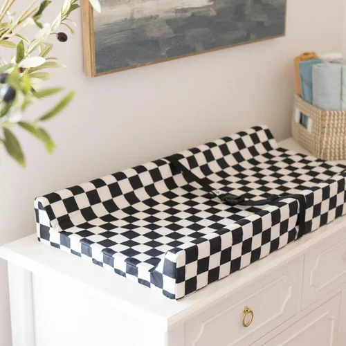 Vista 3 de Tiny Twinkle Cambiador de pañales para tocador y mesa de guardería, impermeable, lavable y a prueba de desorden con correa de seguridad, base