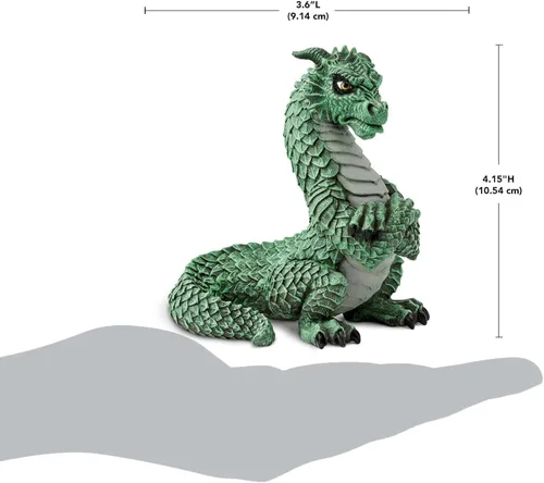 Vista 3 de Safari Ltd. Figura de dragón gruñón, figura detallada de 4.25 pulgadas, divertido juguete de criatura mítica para niños, niñas y niños a partir