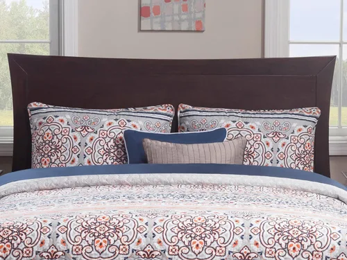 Vista 4 de AFI, Metro - Cama Queen de plataforma de madera de perfil bajo con estribo a juego, color espresso