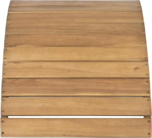 Vista 7 de Safavieh Patio Collection Hampton Adirondack - Otomana de madera de acacia Gris cenizo
