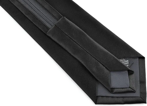 Vista 4 de Moda Di Raza Lazos de cremallera para hombres, corbatas de microfibra tejidas con cremallera, corbata de cuello con acabado de seda satinada
