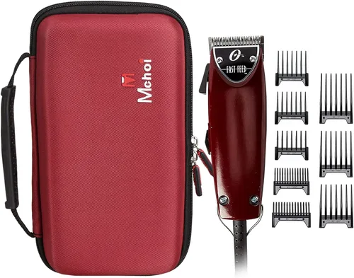 Vista 6 de Mchoi Funda rígida portátil compatible con cortapelos inalámbrica Oster Professional, Classic 76, solo funda