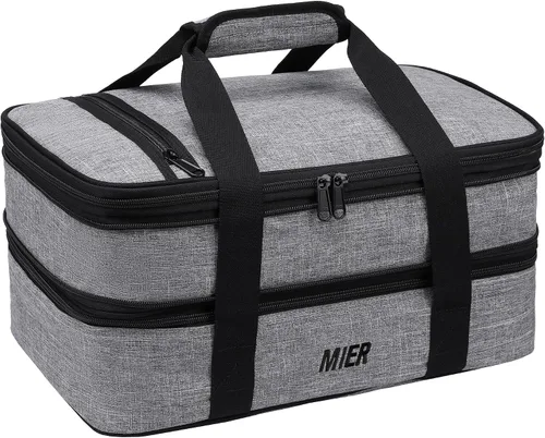 Vista 10 de MIER - Porta cacerola expandible aislada para bandejas de horno de 9 x 13 pulgadas, color negro