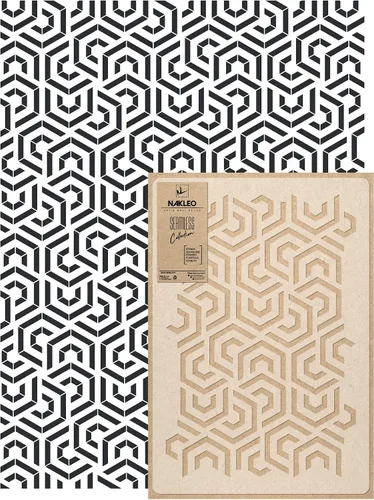 Vista 15 de NAKLEO Plantilla de pintura de pared de tamaño grande, 23.2 x 37.4 pulgadas, plantilla hexagonal de plástico reutilizable, papel tapiz