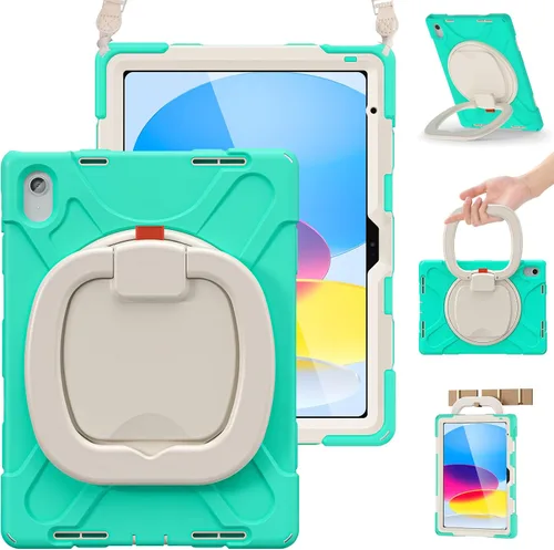 Vista 20 de BRAECN Funda para iPad (A16) de 11ª/10ª generación de 11 pulgadas/10.9 pulgadas 2025/2022, funda de silicona resistente con protector de pantalla