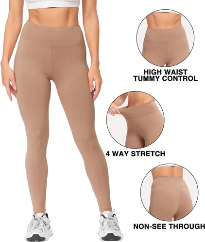 Vista 6 de Natural Feelings Leggings de cintura alta para mujer, ultra suaves, elásticos, opacos, ajustados, para yoga, talla única y talla grande