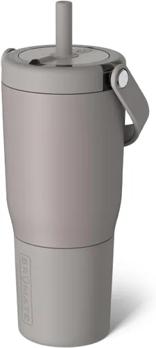 Vista 28 de BrüMate Resa - Vaso de viaje 100% a prueba de fugas de 25 onzas con asa y pajilla, popote SoftSip flexible, funda de silicona para mayor