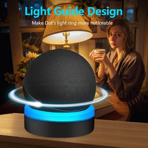 Vista 3 de Dot - Soporte de mesa de 4ª generación, soporte de escritorio ZUOLACO para punto de 4ª generación, soporte base con guía de luz, accesorios