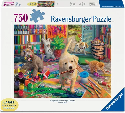 Vista 2 de Ravensburger Cute Crafters - Rompecabezas de gran formato para todas las edades 750 piezas únicas Tecnología Softclick Certificado FSC Ideal