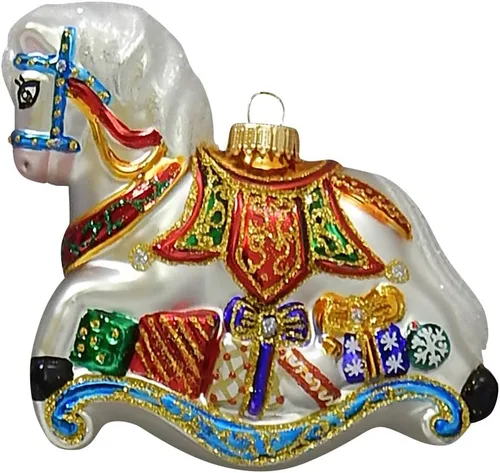 Vista 7 de Christmas By Krebs Adornos coleccionables de vidrio soplado para árbol (loro pirata de 4 3/4 pulgadas)