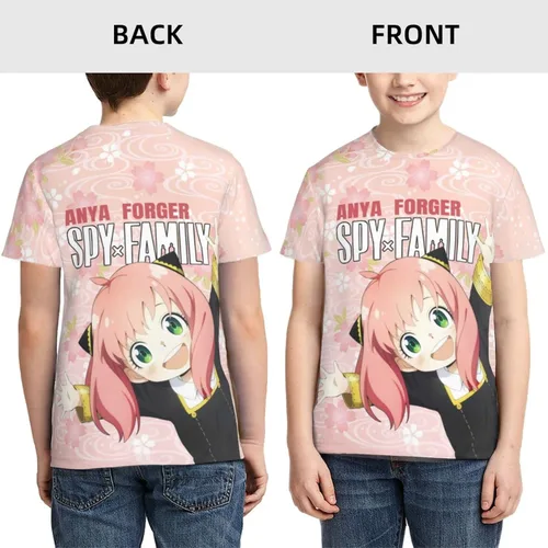 Vista 4 de Camiseta de manga corta con cuello redondo para niños y niñas lindas camisetas gráficas 3D para niños de 6 a 16 años