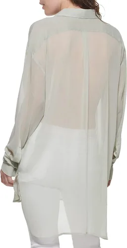 Vista 4 de DKNY Camiseta deportiva con botones para mujer