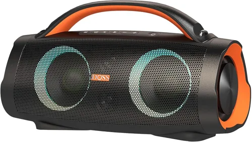 Vista 12 de DOSS Extreme Boom+ Altavoz Bluetooth para exteriores con sonido estéreo de 100 W, graves extra, 20 horas de reproducción, luces LED Party-Sync
