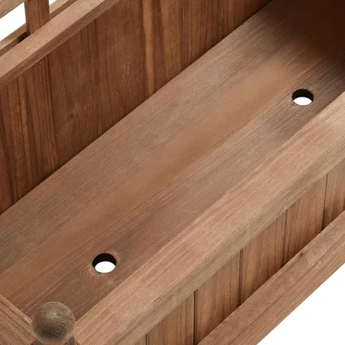 Vista 4 de Topeakmart Cama de jardín elevada con enrejado de 50 pulgadas con ruedas