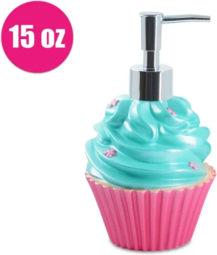 Vista 2 de Juego de accesorios de baño organizador completo con dispensador de loción/jabón de batido, taza de baño de tubo de huevo/vaso, jabonera de dona