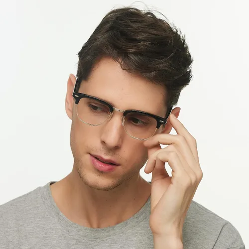 Vista 7 de GUDVUE Lentes de luz azul, para computadora/juegos/TV/teléfonos para mujeres/hombres, antirreflejos/UV400/fatiga ocular, negro/dorado