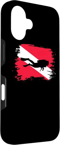 Vista 3 de Funda con bandera de buceo para iPhone 16