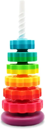 Vista 8 de BYFWH Juguete apilable para bebés, juguetes apilables de primera calidad para niños, juguete apilable giratorio para bebés y niños pequeños, juguete
