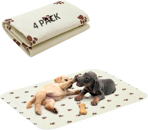 Vista 21 de PUPTECK Almohadillas lavables para orina para perros – Almohadillas impermeables reutilizables de entrenamiento para cachorros – Tapete de parto