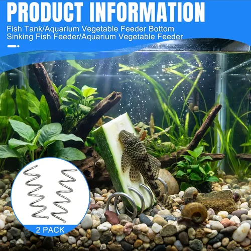 Vista 2 de Comedero de vegetales para pecera, acuario, para acuario, vegetariano, soporte para alimentos frescos para peces, cíclidos de Malawi, pez pleco