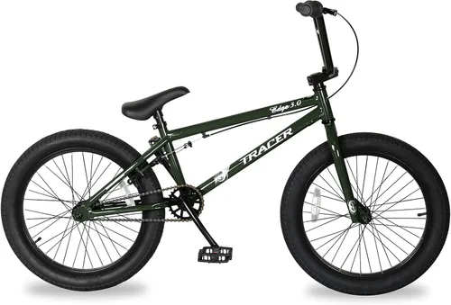 Vista 8 de Tracer Edge Freestyle - Bicicleta BMX para hombre y mujer, para principiantes y avanzados, marco de acero para adultos, ruedas de 20 pulgadas