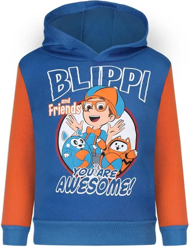 Vista 2 de Blippi Conjunto de sudadera y pantalones con capucha para niños pequeños - AzulNaranja