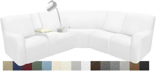 Vista 115 de Fundas impermeables de sofá reclinable modular para sofás reclinables, lavable en forma de L, para perros, fundas elásticas para sofá reclinable