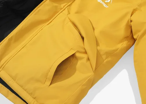Vista 5 de Spmor Chaqueta de esquí impermeable con capucha para niños y niñas, abrigo de snowboard resistente al viento para la nieve