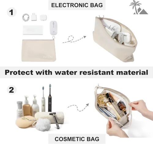 Vista 7 de Organizador de equipaje de viaje Accesorio esencial de viaje para maleta, ligero y duradero, artículos de tocador cosméticos para ropa sucia