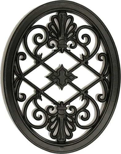 Vista 12 de Nuvo Iron Inserto decorativo para cercas, puertas, hogar, jardín, redondo, 15 pulgadas