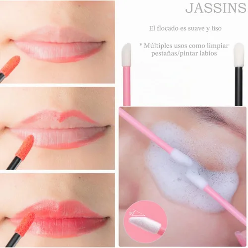 Vista 7 de Kit de herramientas de maquillaje desechables de 300 piezas, cepillo de cejas/cepillo de rímel, aplicadores de labios/aplicadores de sombra