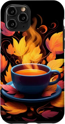 Vista 27 de iPhone 16 Coffee Autumn Leaves Fall Season Caffeine Thanksgiving Case