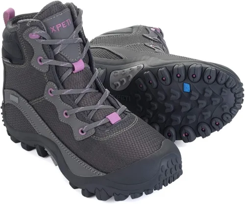 Vista 6 de Skenary Dimo Botas de senderismo para mujer, zapatos de caminar impermeables mediados