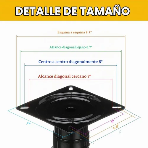 Vista 2 de Base de asiento para asiento de barco, pedestal de asiento de barco de primera calidad, ideal para entusiastas de la navegación y la pesca