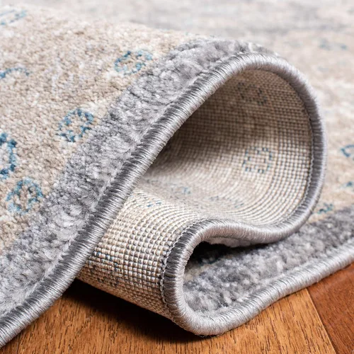 Vista 6 de Safavieh Sofia Collection SOF330B, tapete clásico color gris claro y beige, Polipropileno