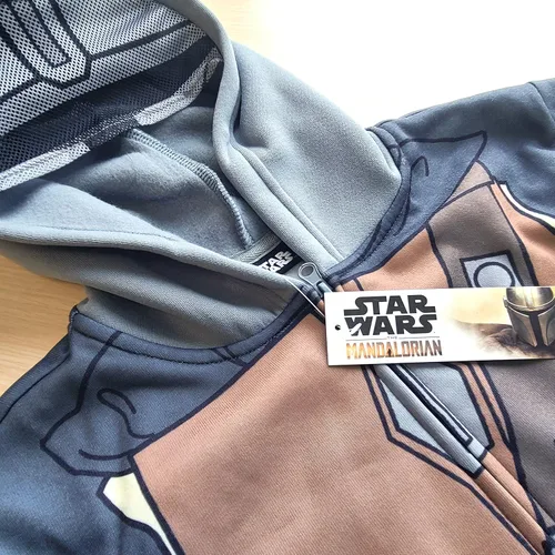 Vista 2 de Star Wars The Mandalorian - Sudadera con capucha con cremallera para adultos y niños